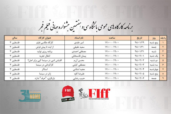 معرفی فیلم-برنامه ﮐﺎرﮔﺎهﻫﺎی ﻋﻤﻮﻣﯽ ﺑﺎﺷﮕﺎه ﺟﺸﻨﻮاره ﺟﻬﺎﻧﯽ ﻓﺠﺮ اعلام شد