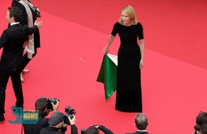 کیت بلانشت و لباس جنجالی او روی فرش قرمز کن که نمادِ پرچم فلسطین بود / وقتی همه خواب بودند 